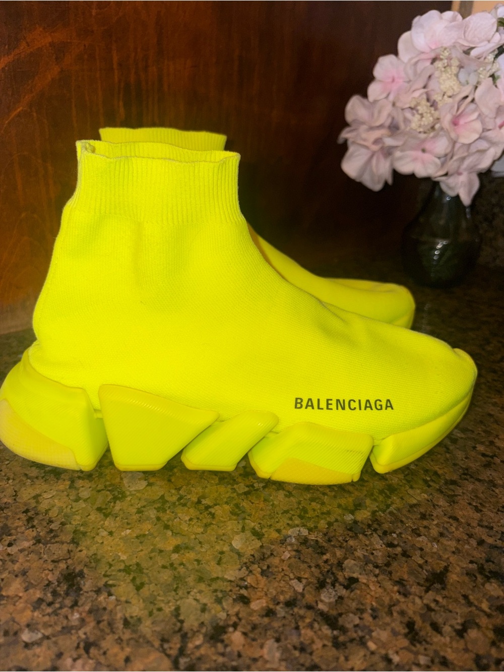 Balenciaga Speed 2.0 Sneakers High Top Sock Knit With Chunky Segmented Sole